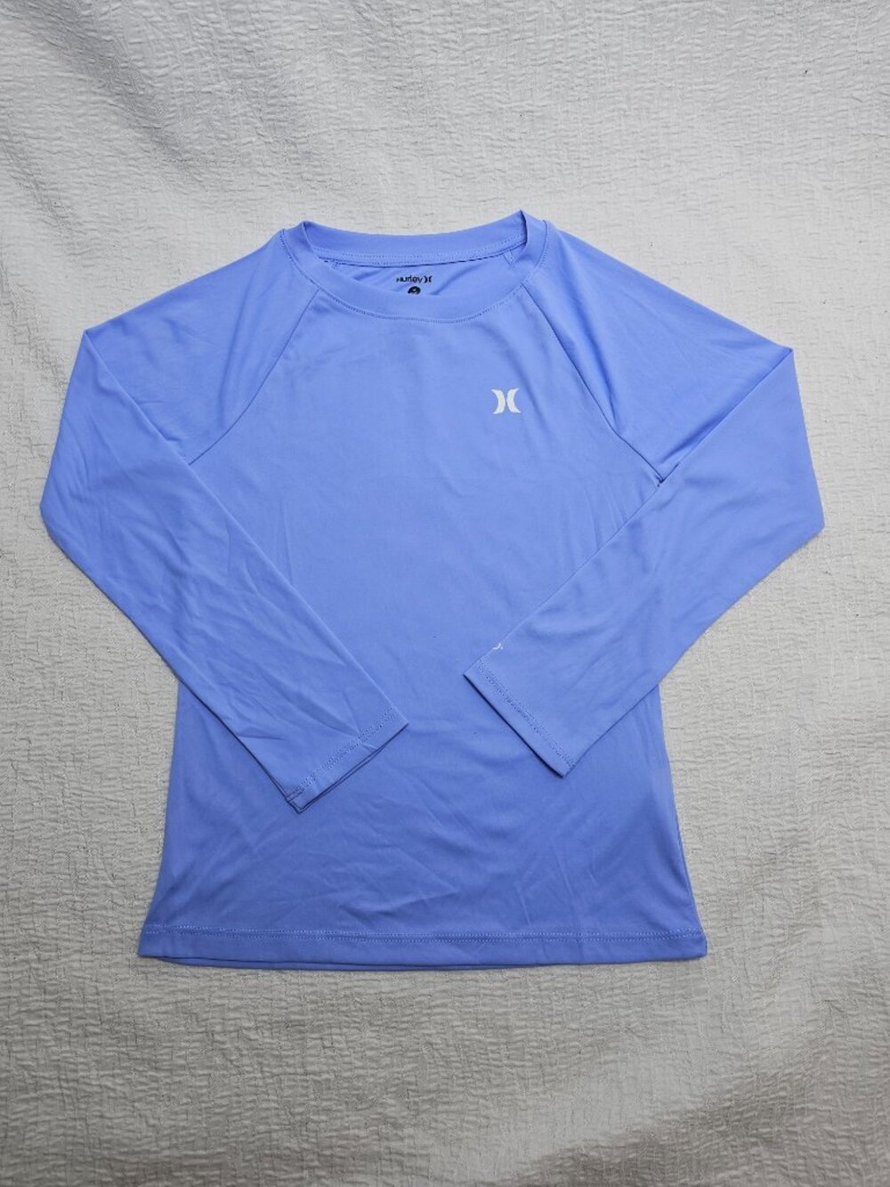 Hurley Girls Crewneck  Long Raglan Sleeve Moisture wicking UPF 50+ T-Shirt - Picture 6 of 7